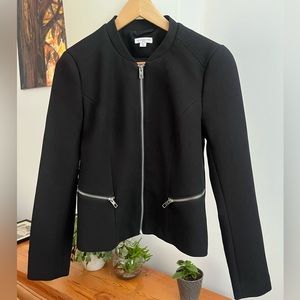 Jacqueline de Yong Brighton Black Zip Up Bomber Jacket / Blazer